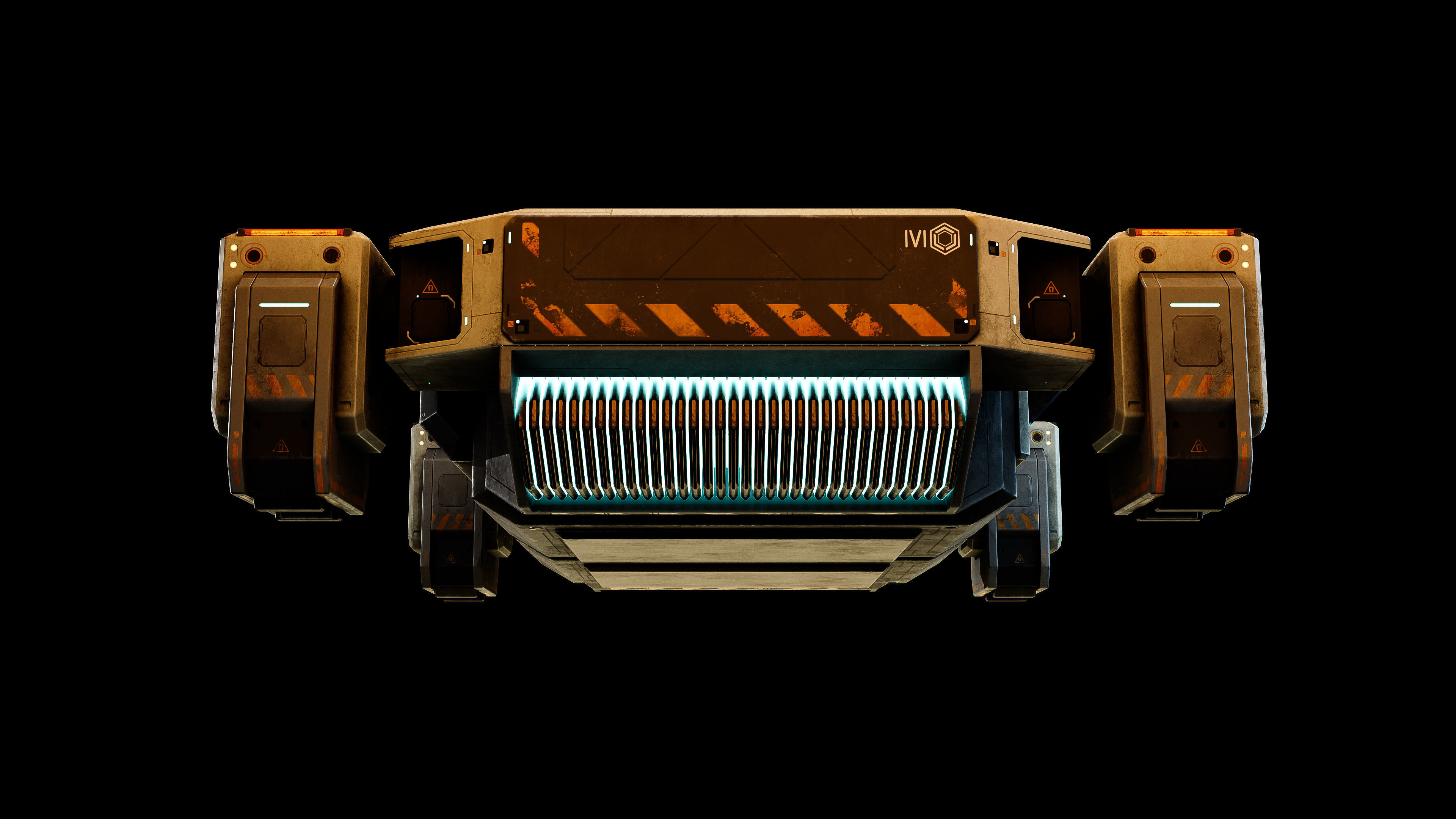 Cargo Drone Game ready Low-poly 3D model_8