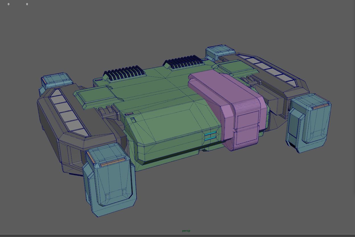 Cargo Drone Game ready Low-poly 3D model_11