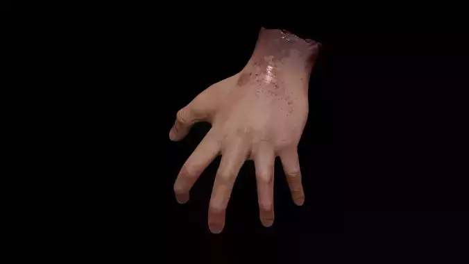 Cut Off Zombie Hand Low-poly 3D model