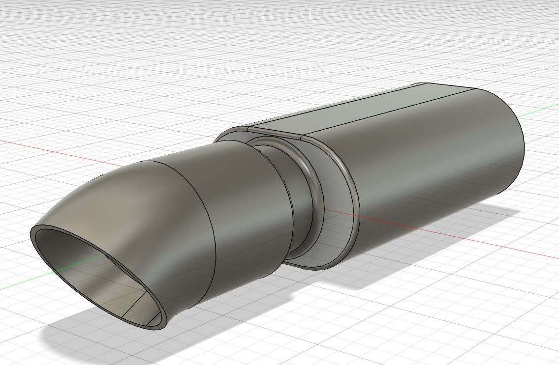 10th scale RC Drift Car Body Accessories Exhaust pack 3D model 3D