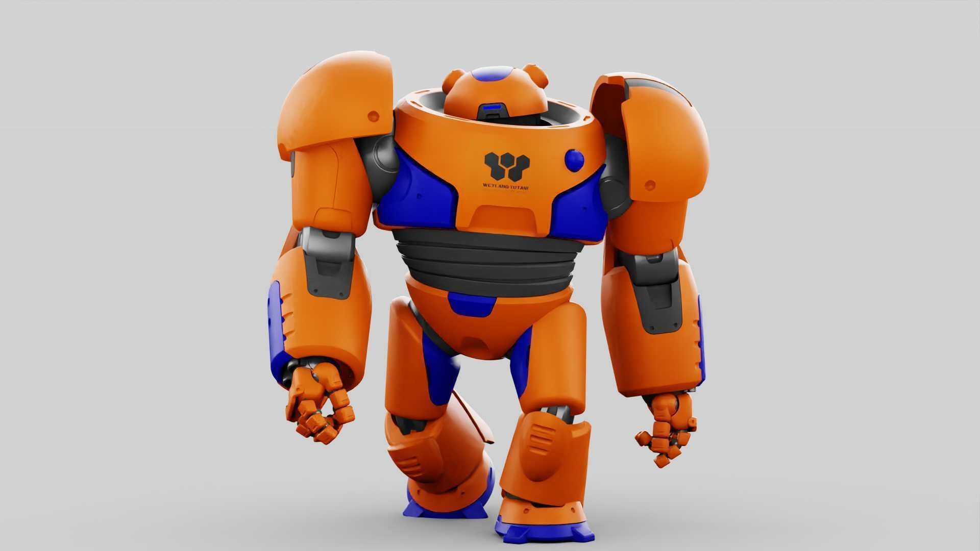 BATTLE DROID FELIX RIGGED 3D model_29