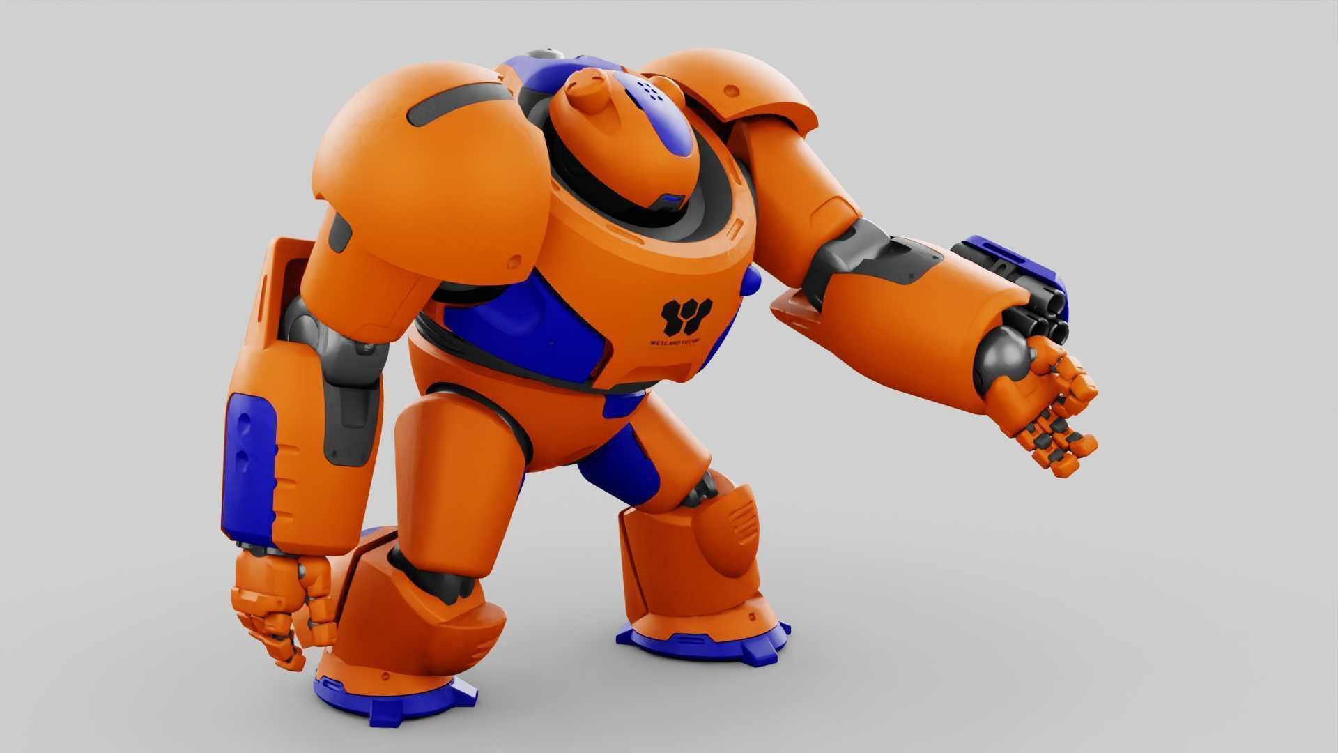 BATTLE DROID FELIX RIGGED 3D model_11