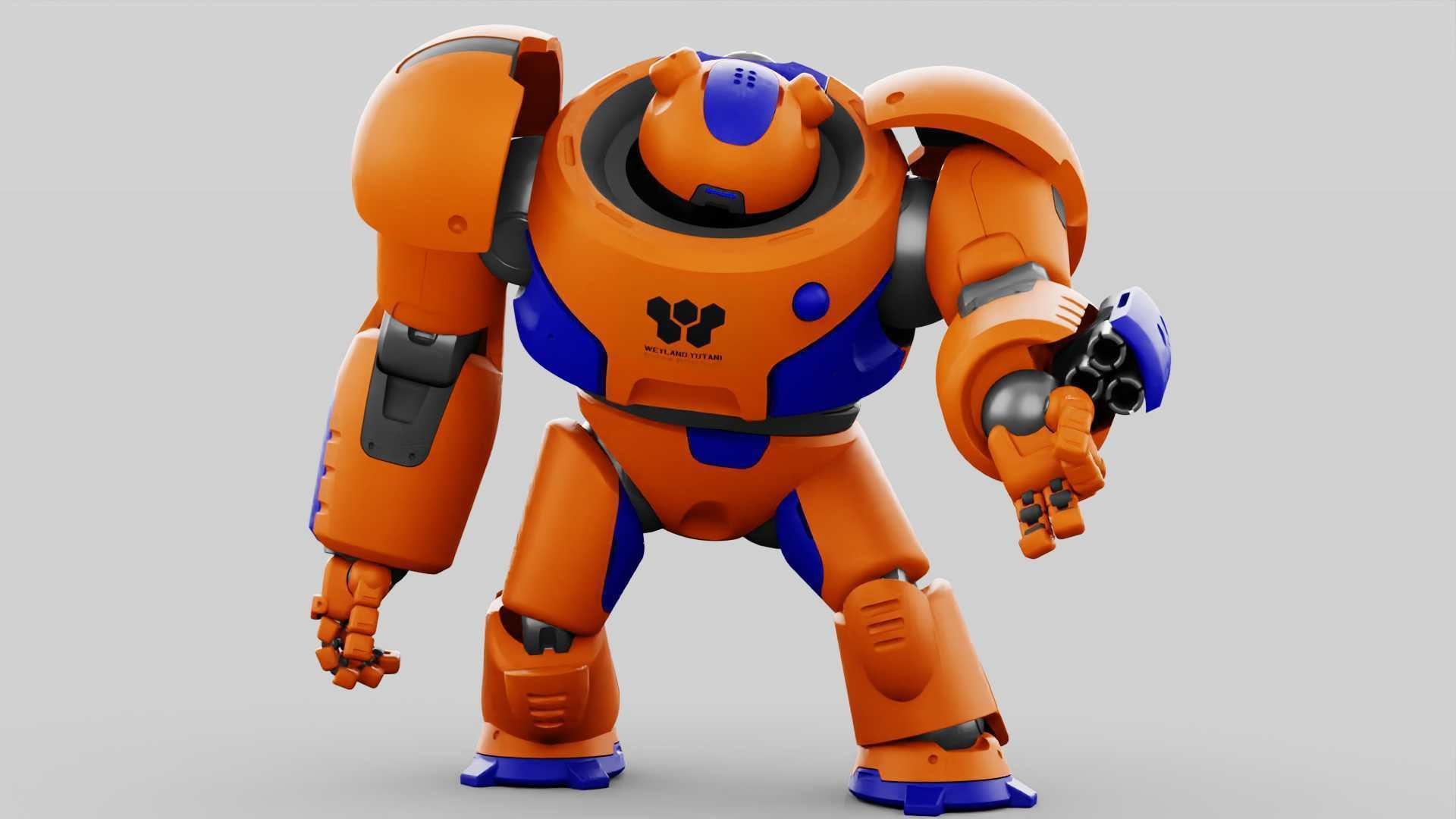 BATTLE DROID FELIX RIGGED 3D model_13