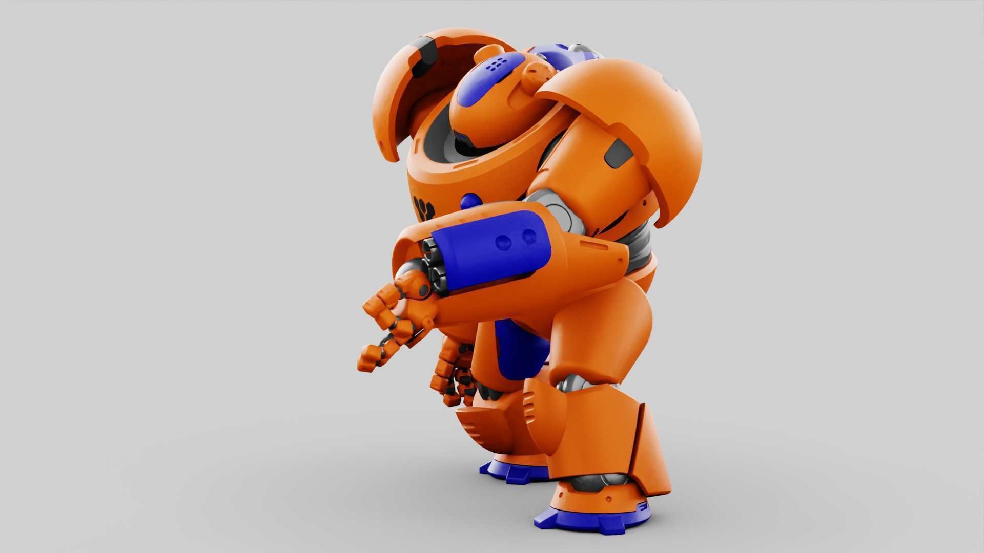 BATTLE DROID FELIX RIGGED 3D model_3