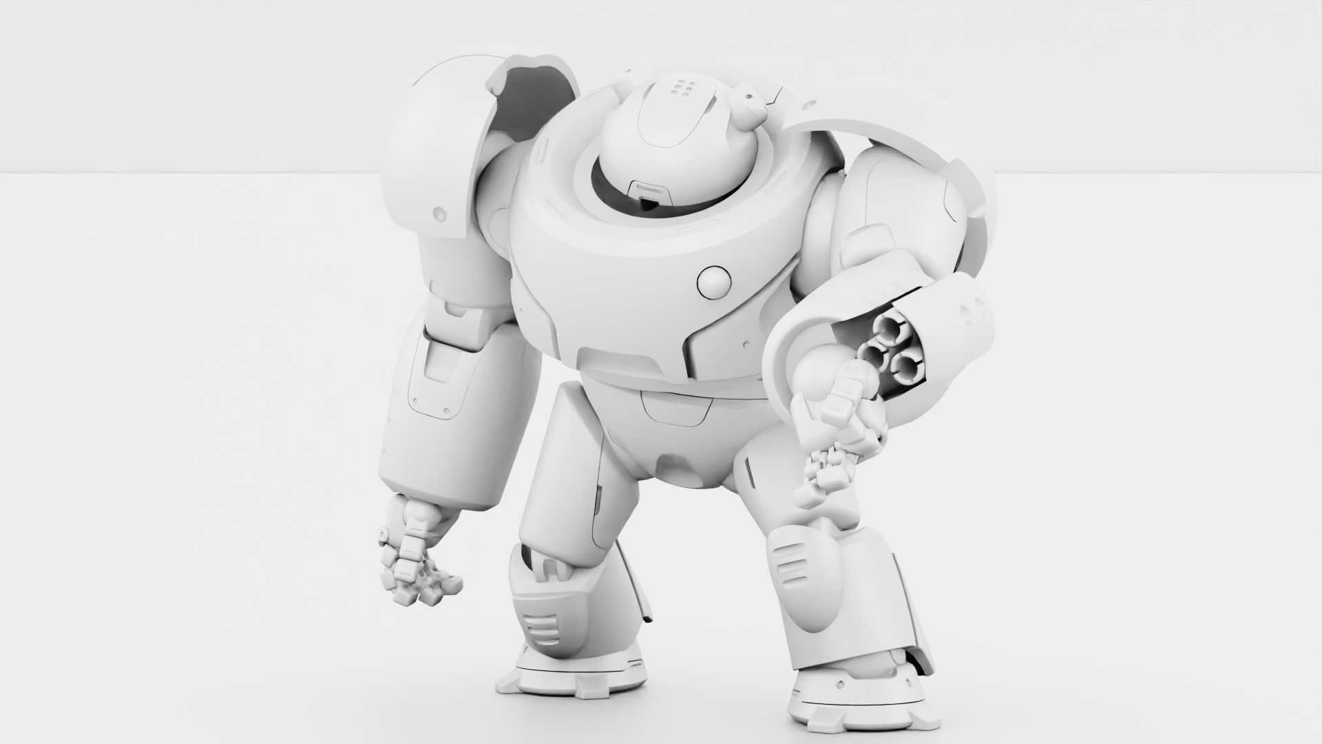 BATTLE DROID FELIX RIGGED 3D model_30