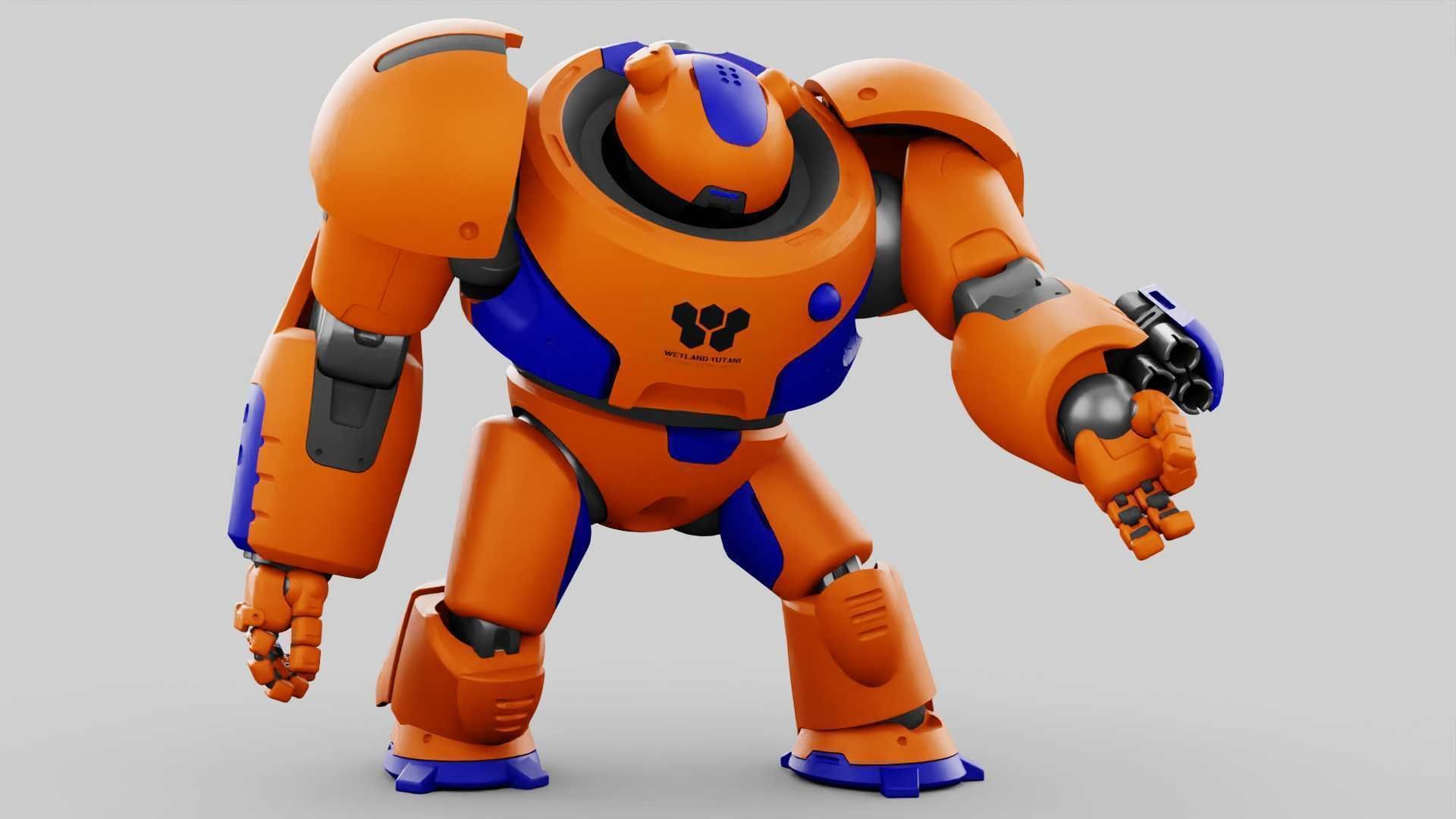 BATTLE DROID FELIX RIGGED 3D model_12