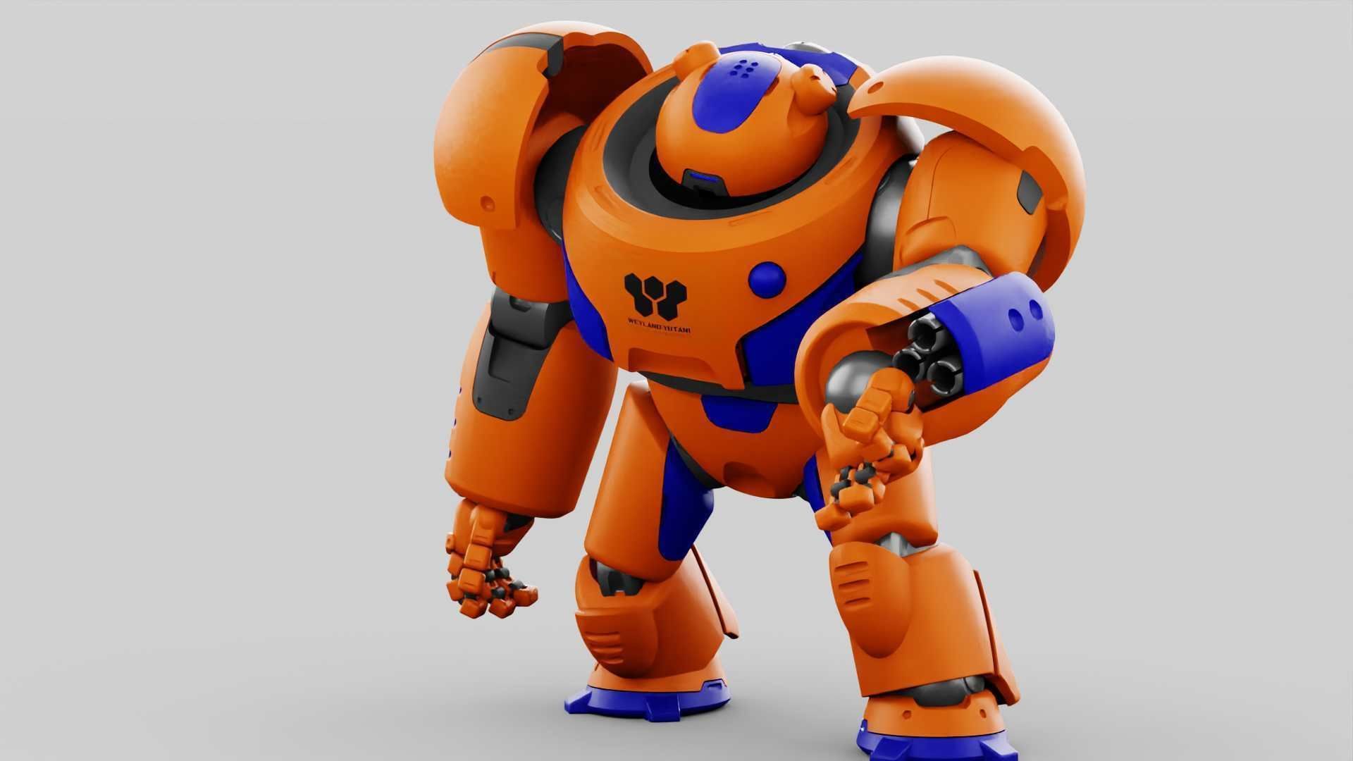 BATTLE DROID FELIX RIGGED 3D model_14