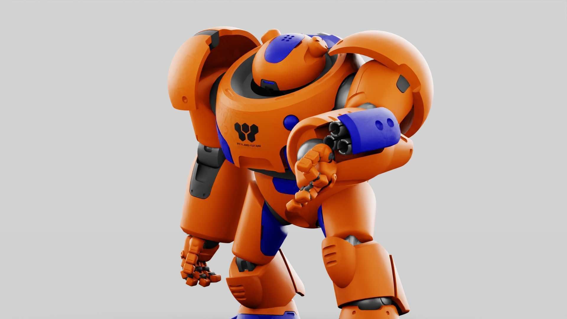 BATTLE DROID FELIX RIGGED 3D model_1
