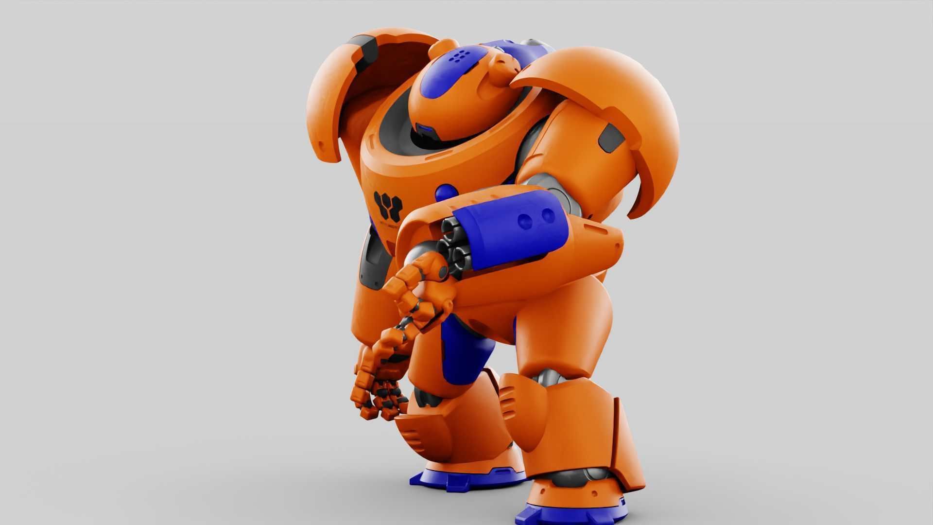 BATTLE DROID FELIX RIGGED 3D model_2