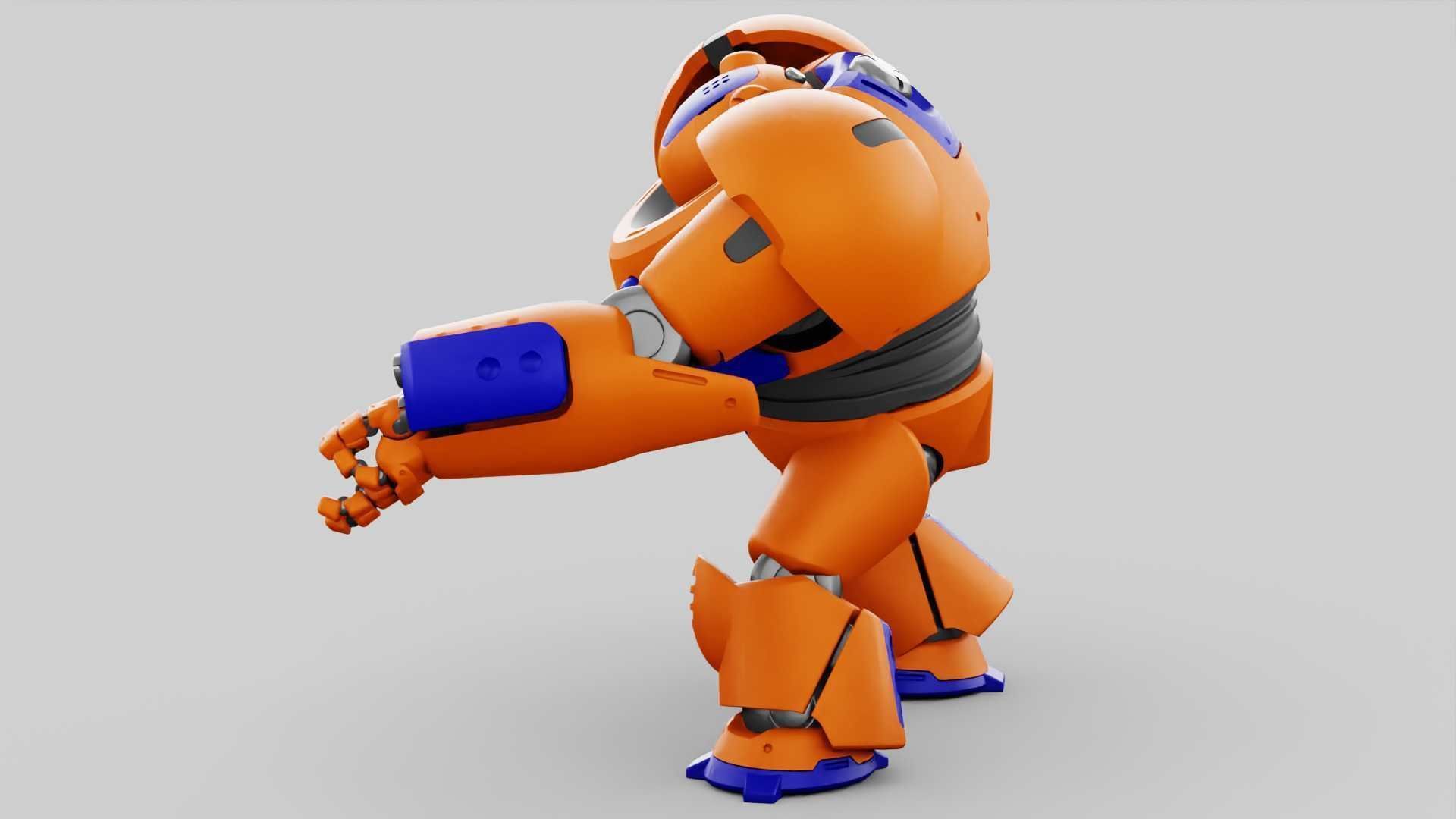 BATTLE DROID FELIX RIGGED 3D model_4