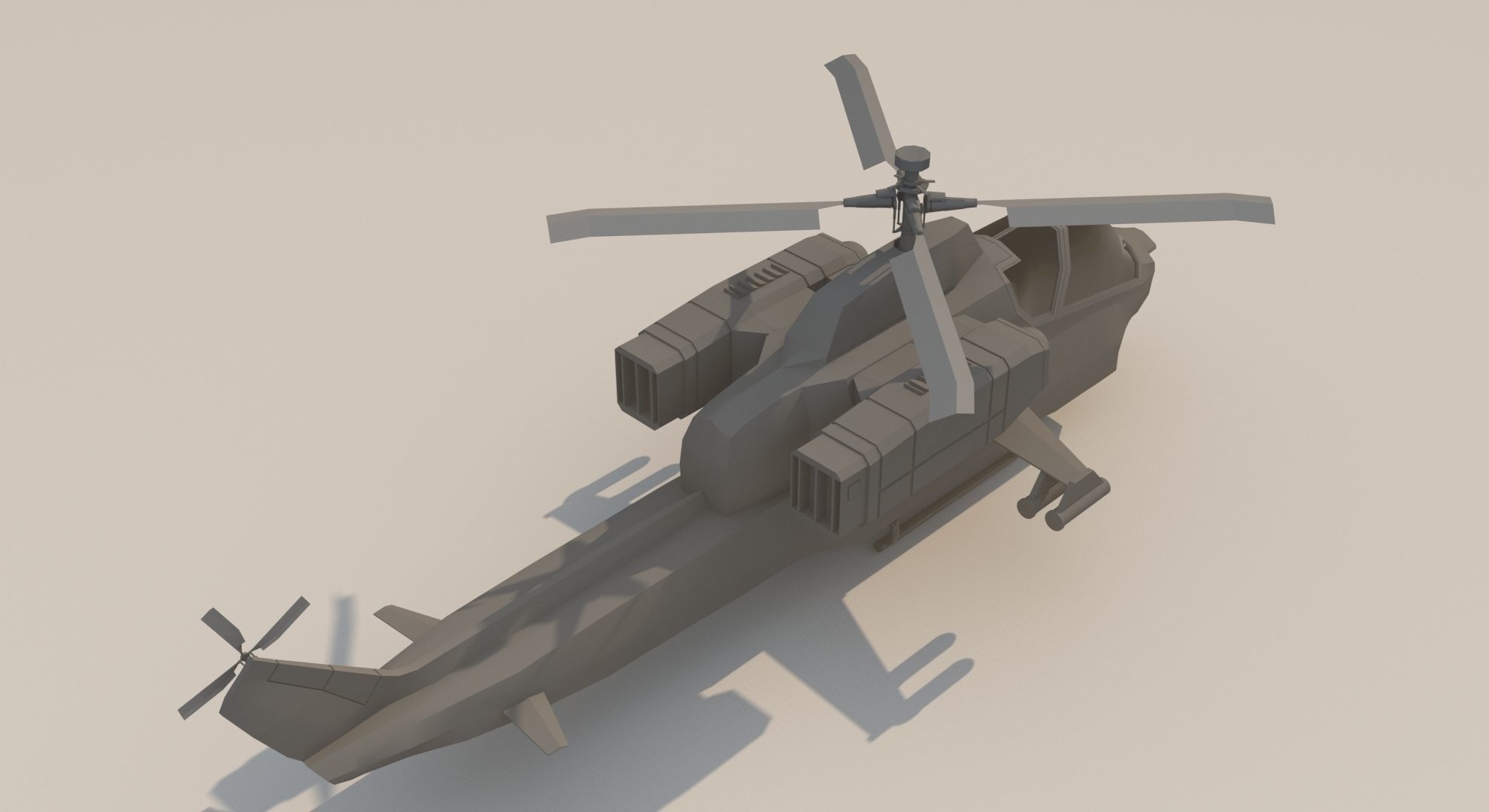 Helicopter Model military 3D model_3