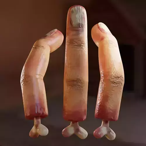 Rigged human chopped finger