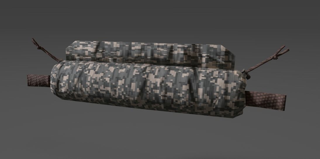 IFAK Trauma Roll Military Medical First Aid Kit Pouch Low-poly 3D model_4