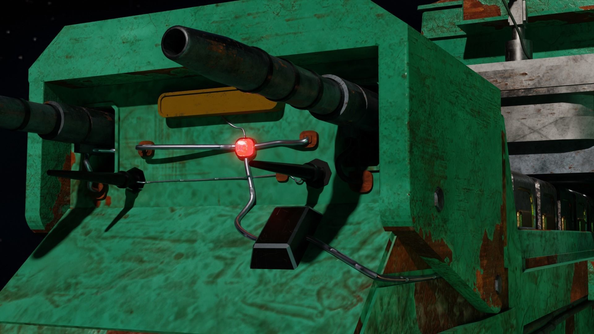 Space cargo ship Optional textures included 3D model_8