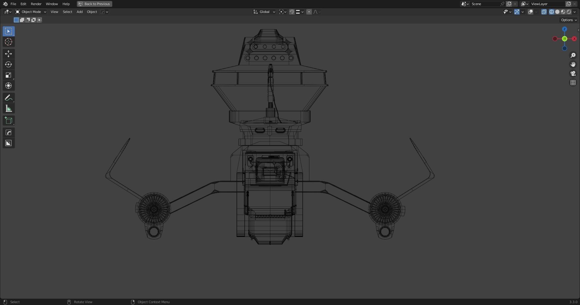 Space cargo ship Optional textures included 3D model_3