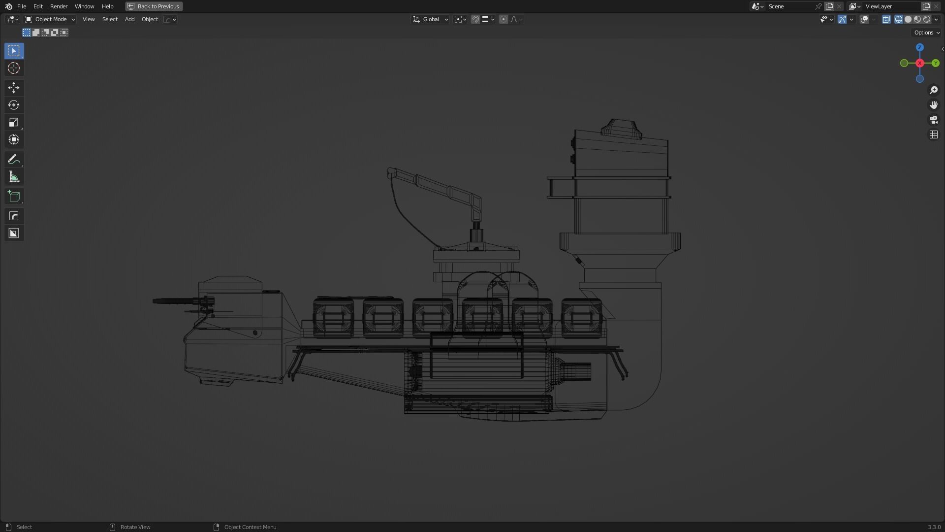 Space cargo ship Optional textures included 3D model_12