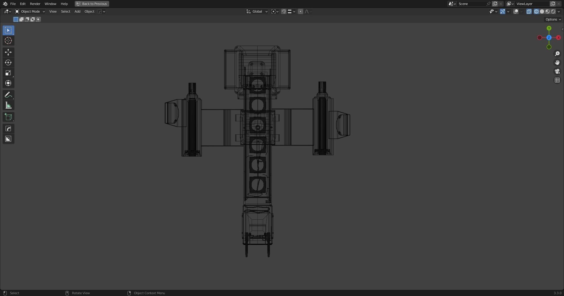 Space cargo ship Optional textures included 3D model_10