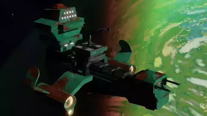 Space cargo ship Optional textures included