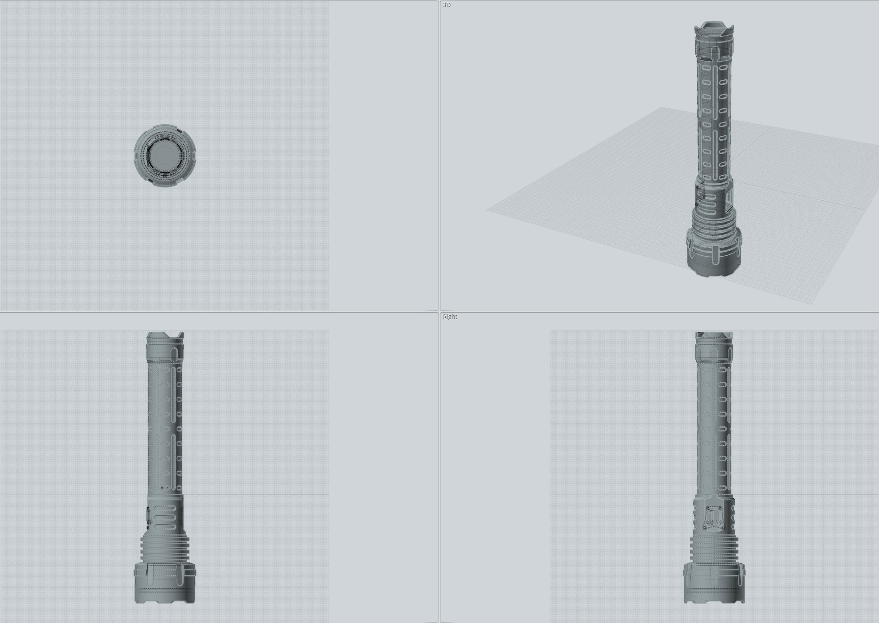 Flashlight BL-713B-P160 3D model_20