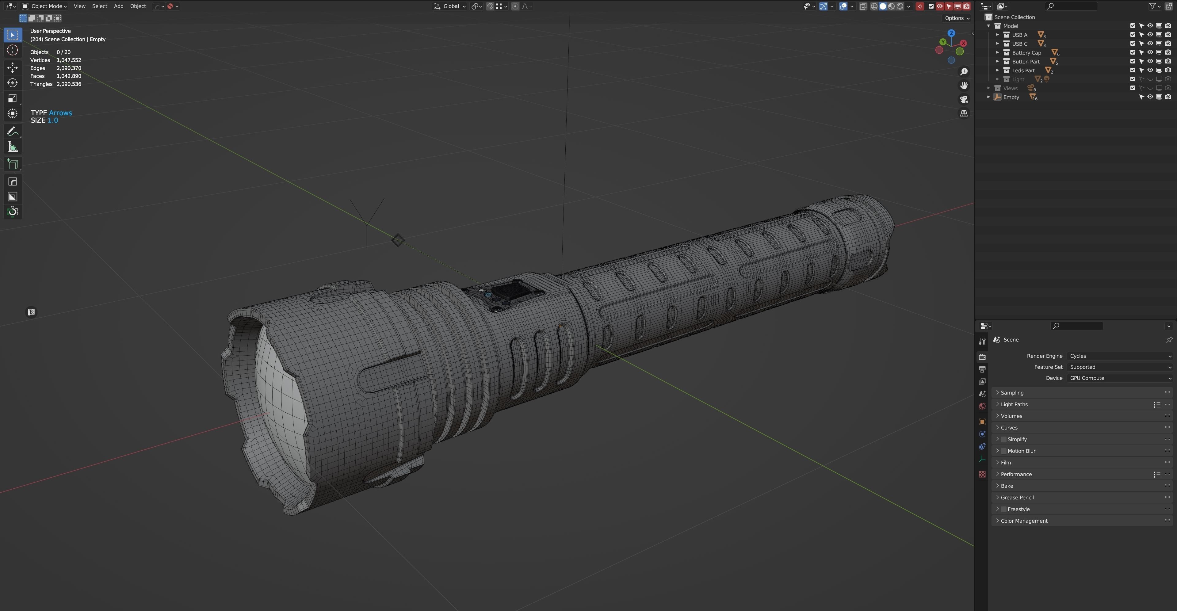 Flashlight BL-713B-P160 3D model_18