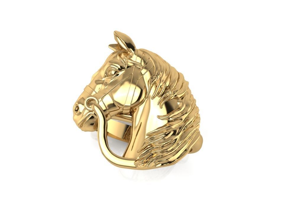 HORSE RING 3D print model_3