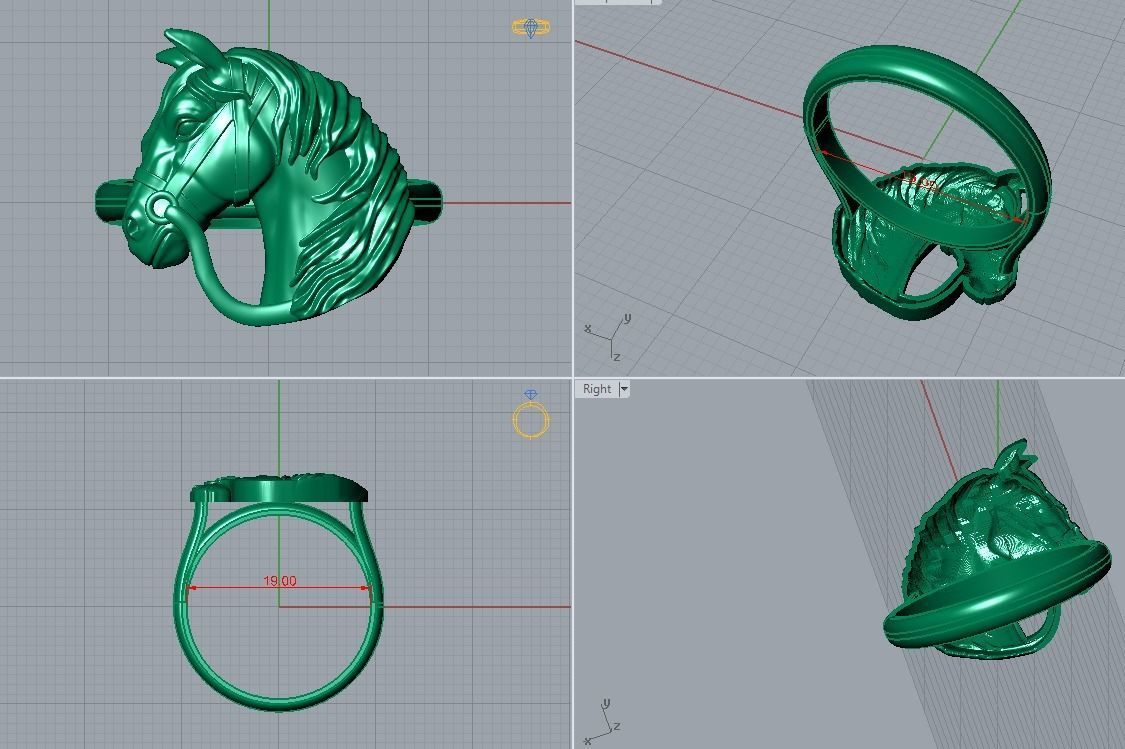 HORSE RING 3D print model_8