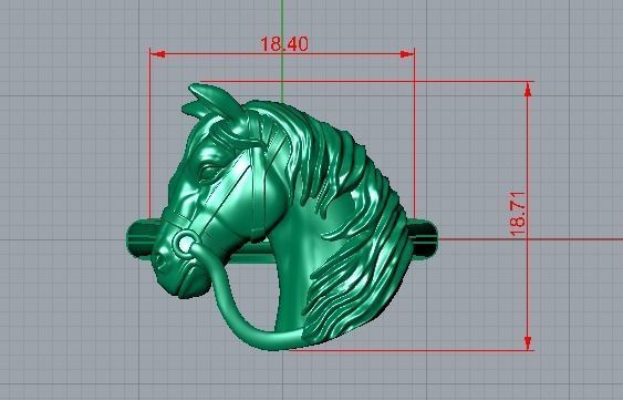 HORSE RING 3D print model_6