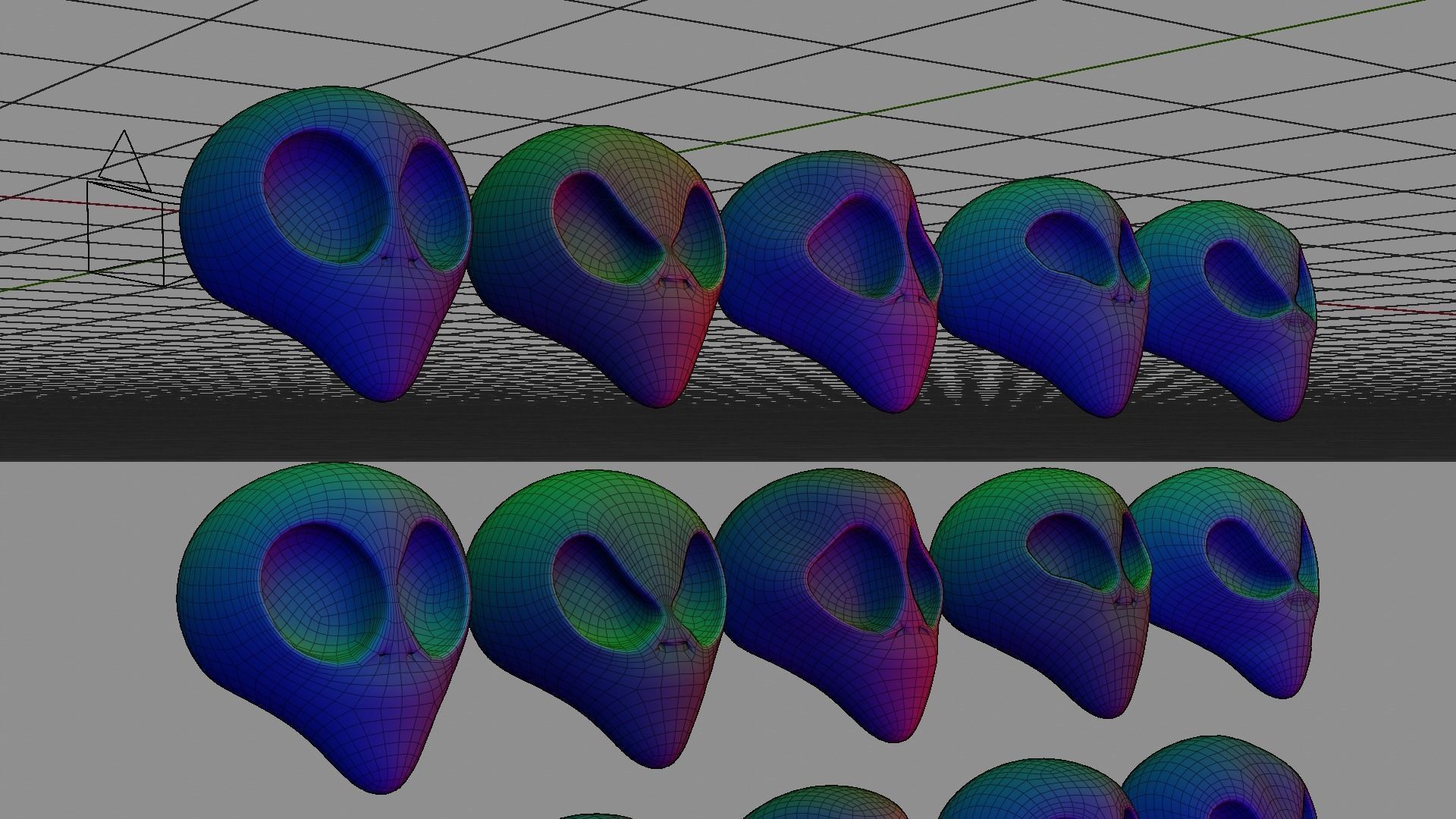 25 Textured Alien Skulls Low-poly 3D model_3