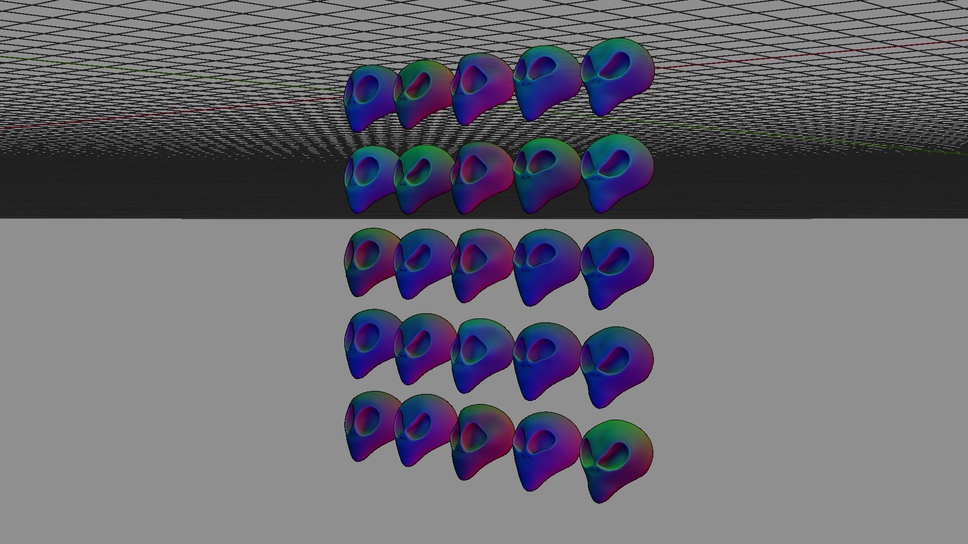 25 Textured Alien Skulls Low-poly 3D model_2