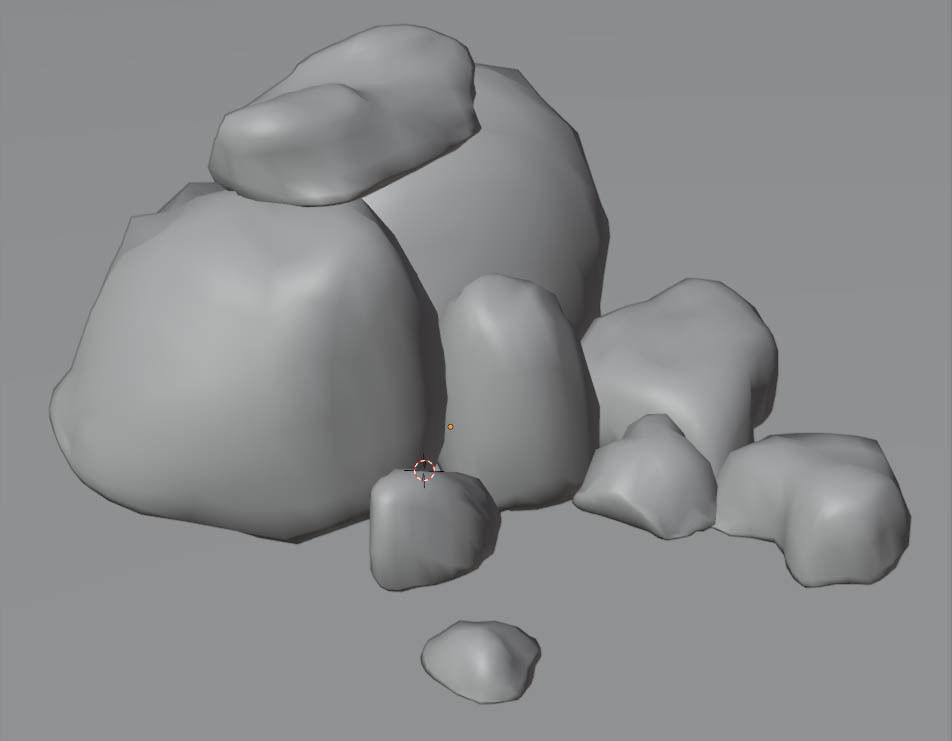 Mountain Rocks Stoney Boulder Outcrop Low Poly Game Ready Low-poly 3D model_4