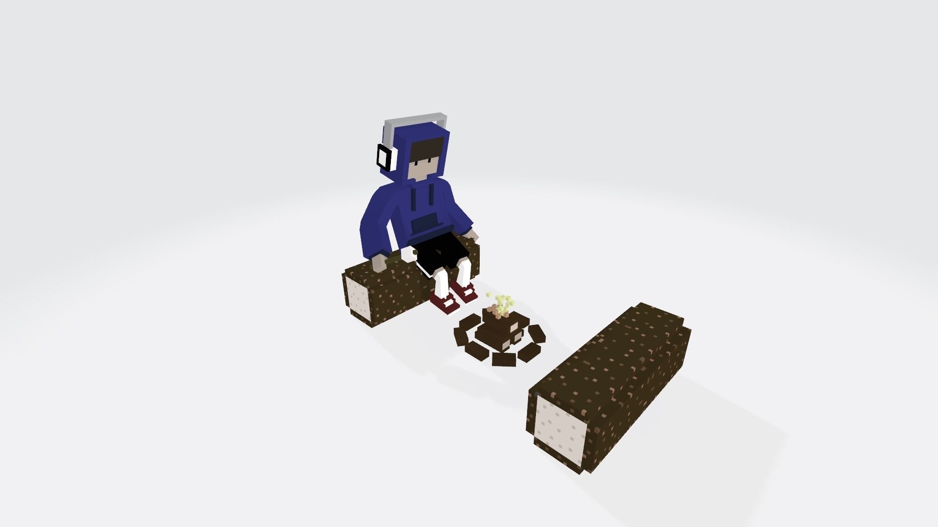 Voxel guy character Lucas Low-poly 3D model_8