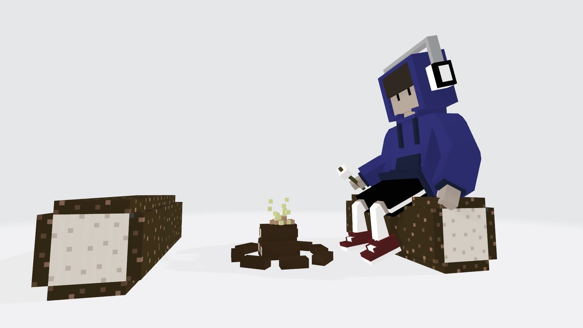 Voxel guy character Lucas Low-poly 3D model_5