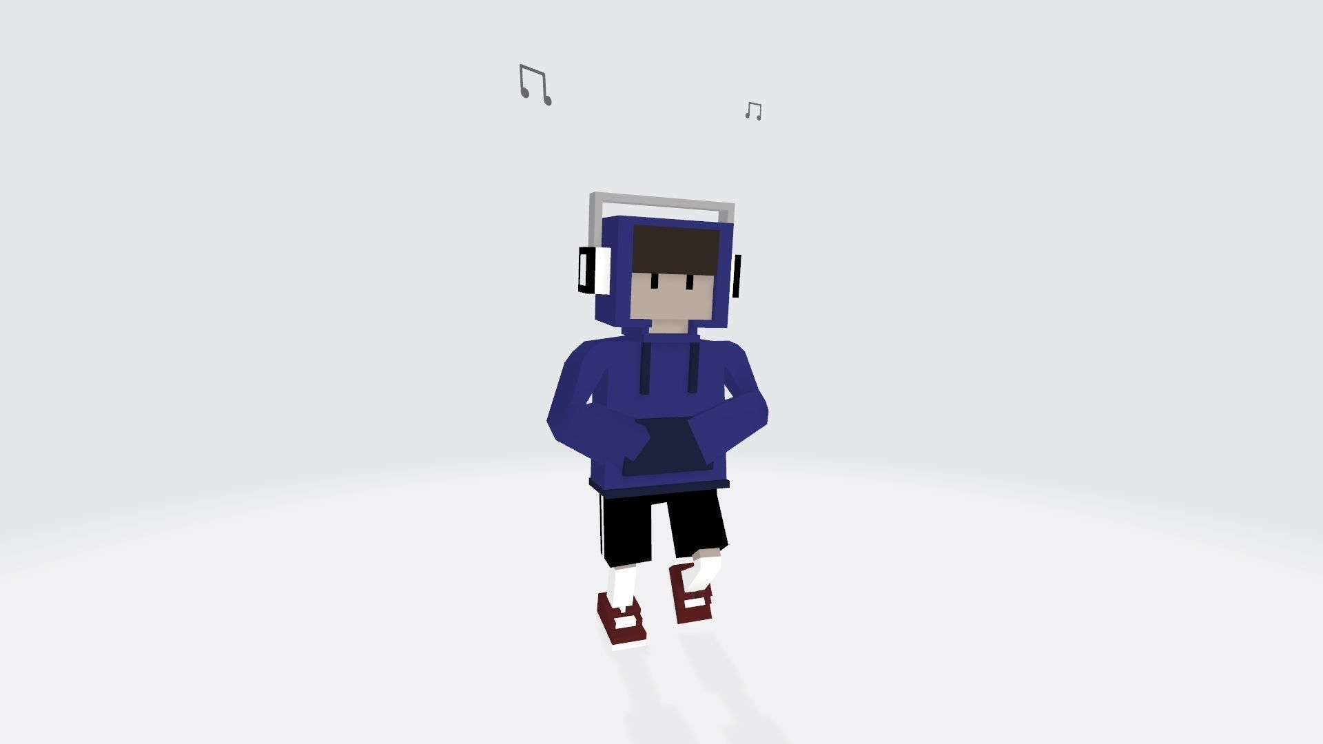 Voxel guy character Lucas Low-poly 3D model_6