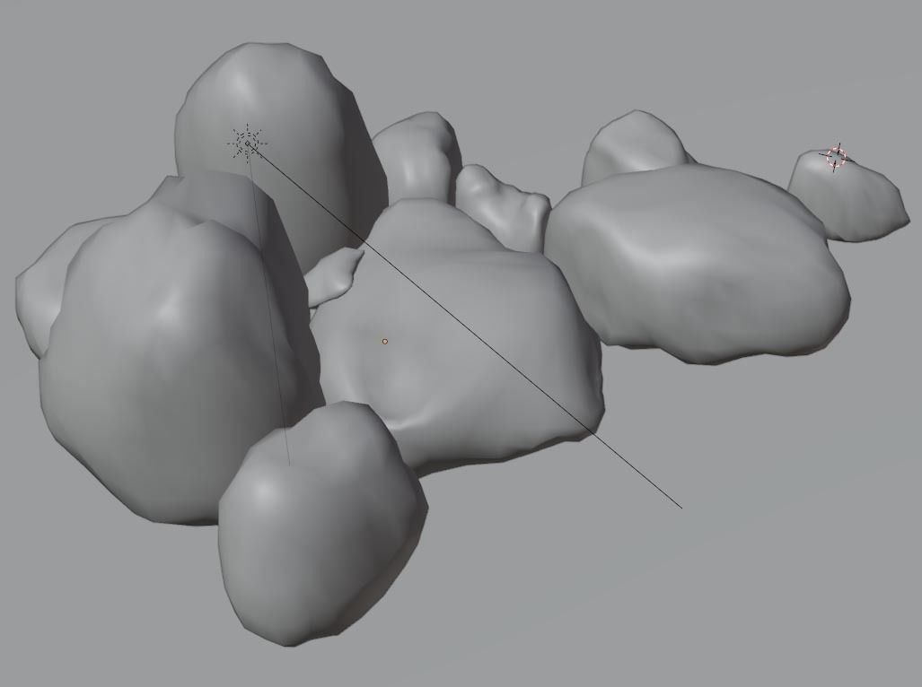 Stone Formation 3 - Boulder Rock Outcrop - Low Poly - Game Ready Low-poly 3D model_3