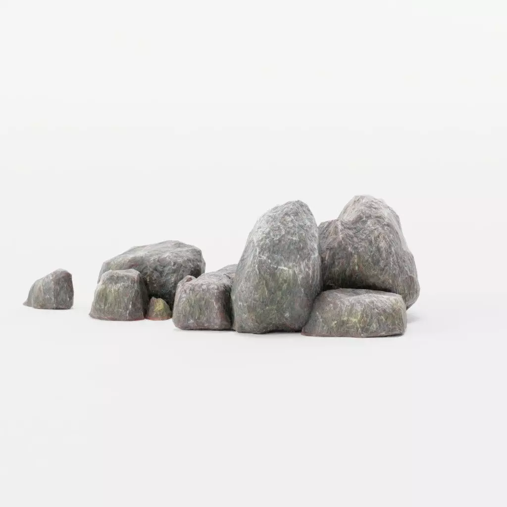 Stone Formation 3 - Boulder Rock Outcrop - Low Poly - Game Ready Low-poly 3D model_0