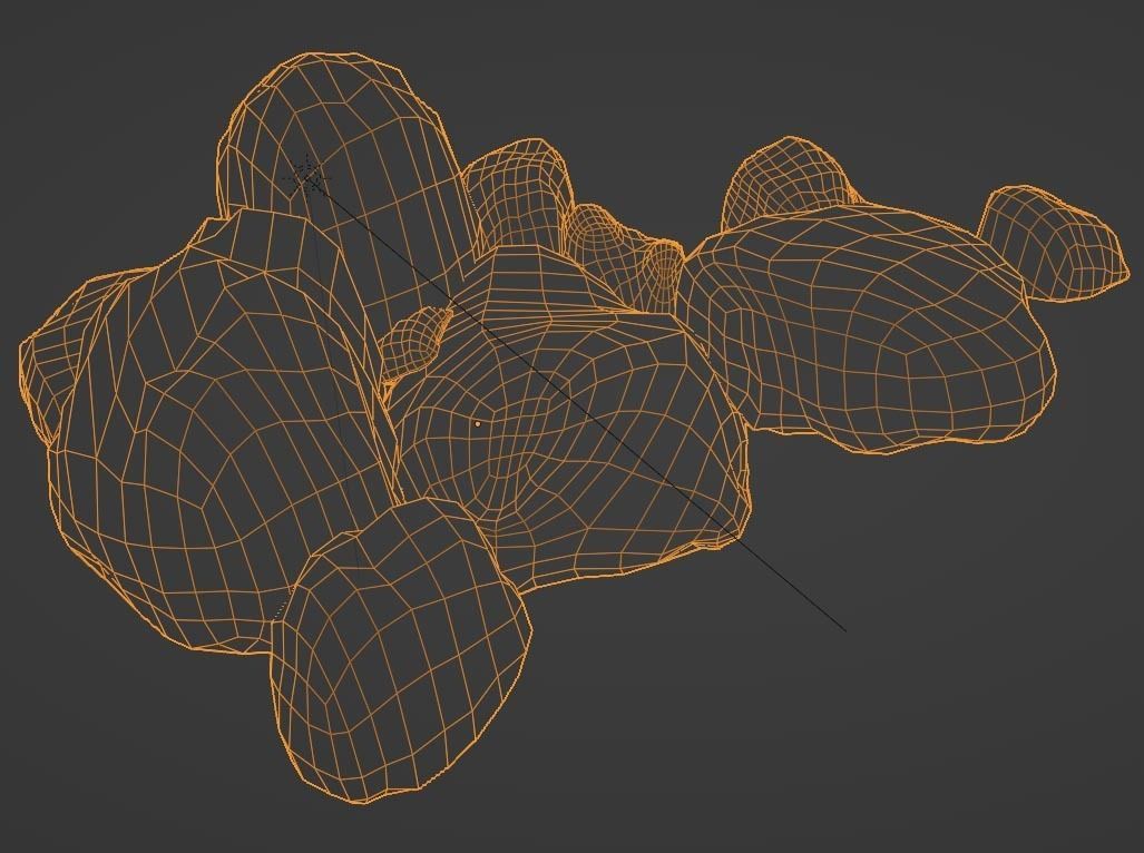 Stone Formation 3 - Boulder Rock Outcrop - Low Poly - Game Ready Low-poly 3D model_4