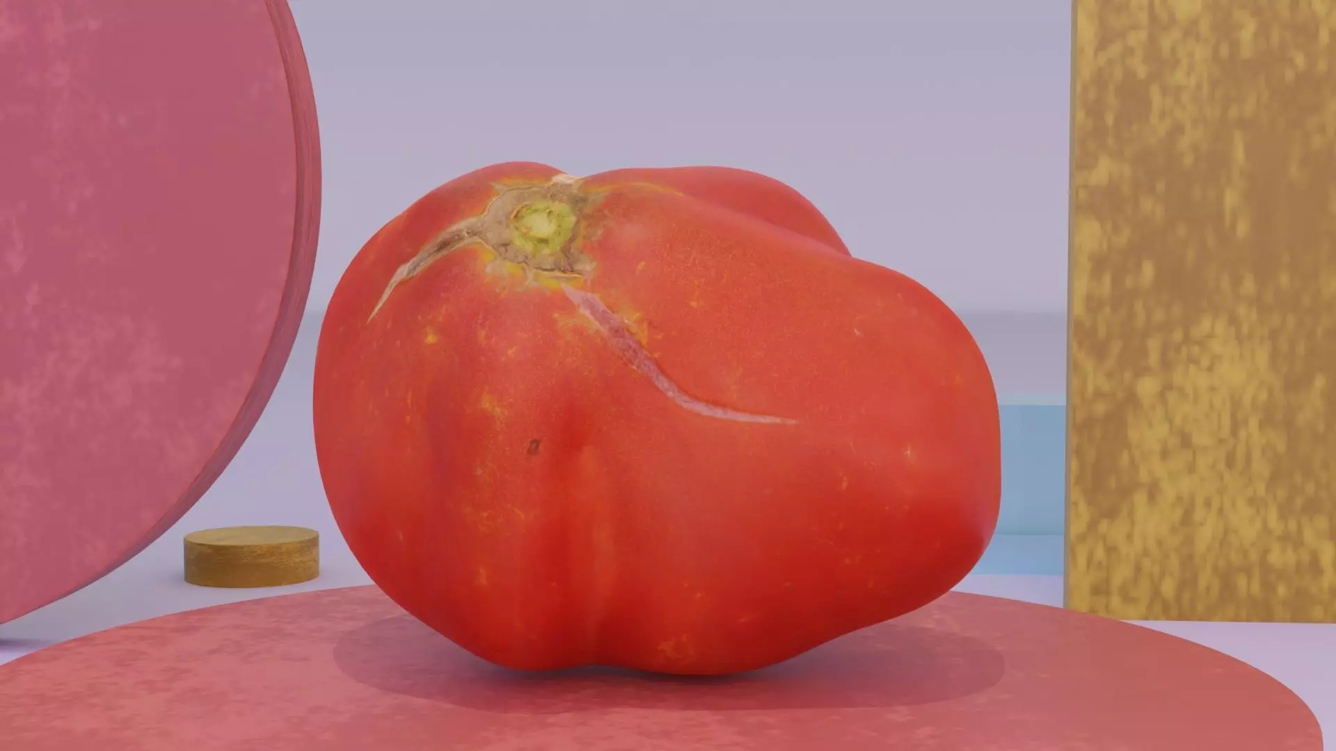 Tomato 08 Low-poly 3D model_0