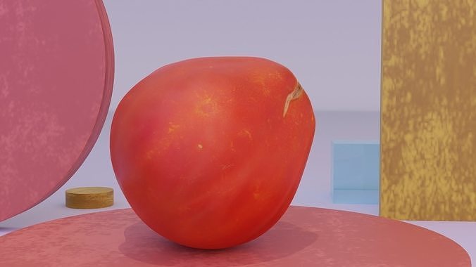 Tomato 08 Low-poly 3D model 4