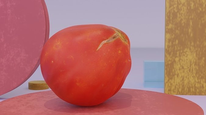 Tomato 08 Low-poly 3D model 3