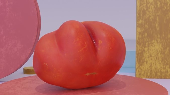 Tomato 08 Low-poly 3D model 7