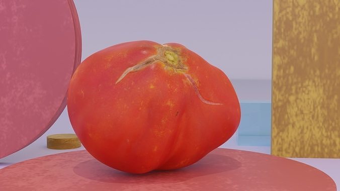 Tomato 08 Low-poly 3D model 2