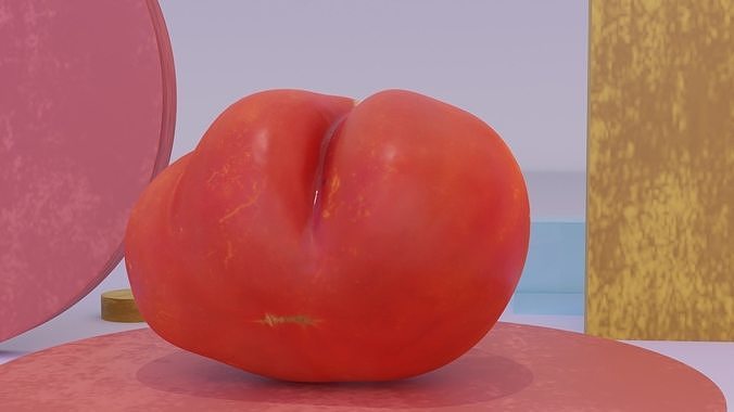 Tomato 08 Low-poly 3D model 6