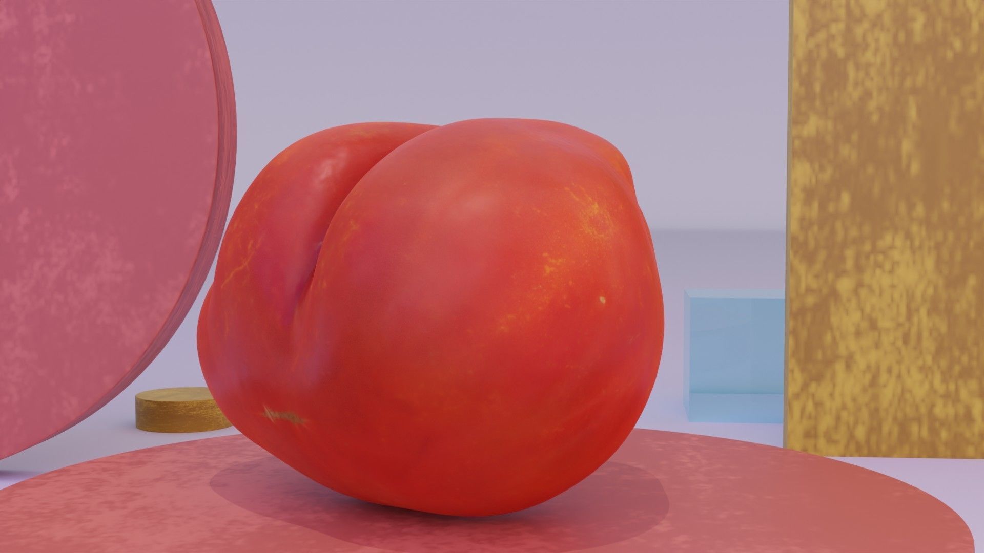 Tomato 08 Low-poly 3D model_4
