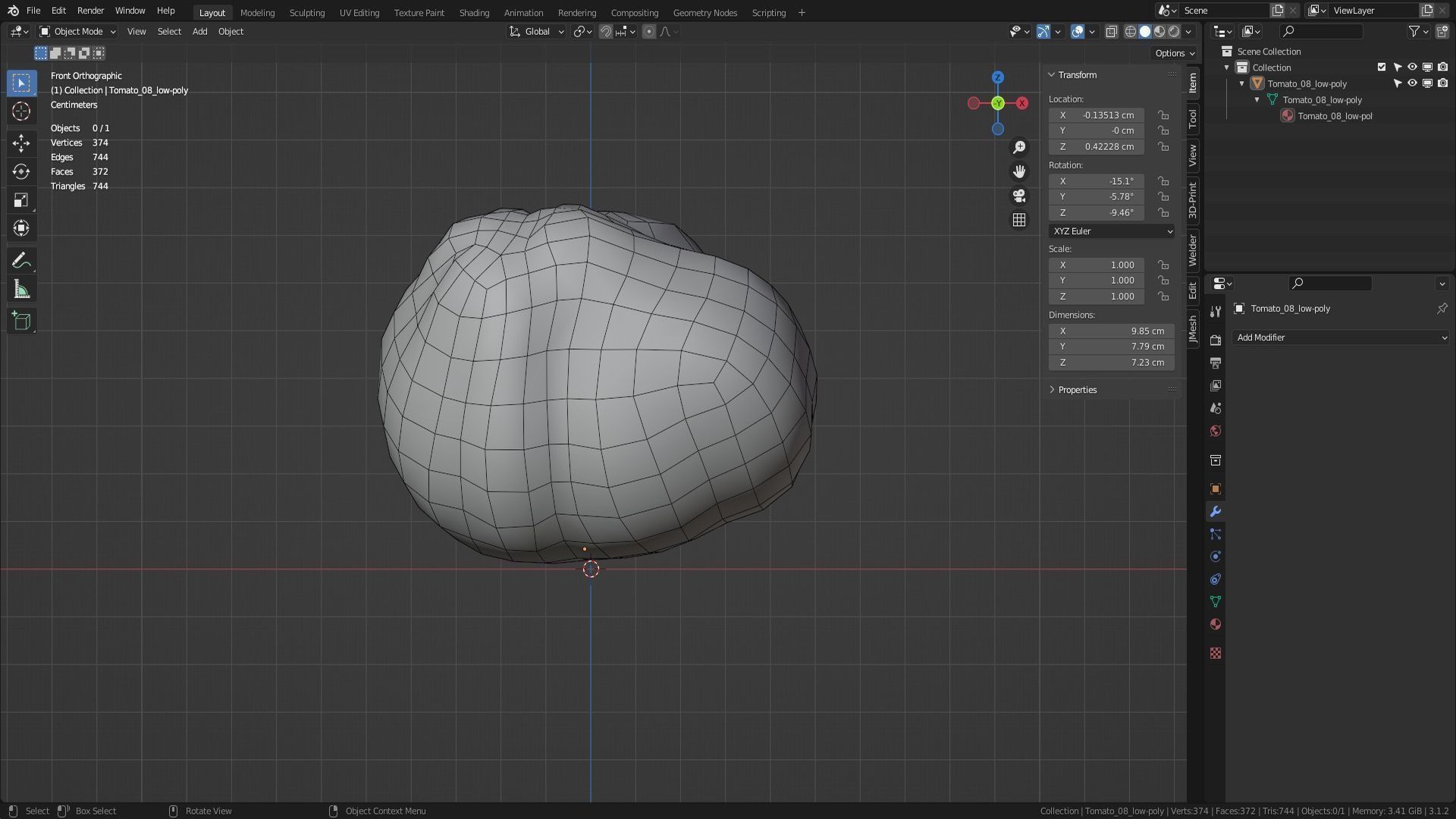 Tomato 08 Low-poly 3D model_31