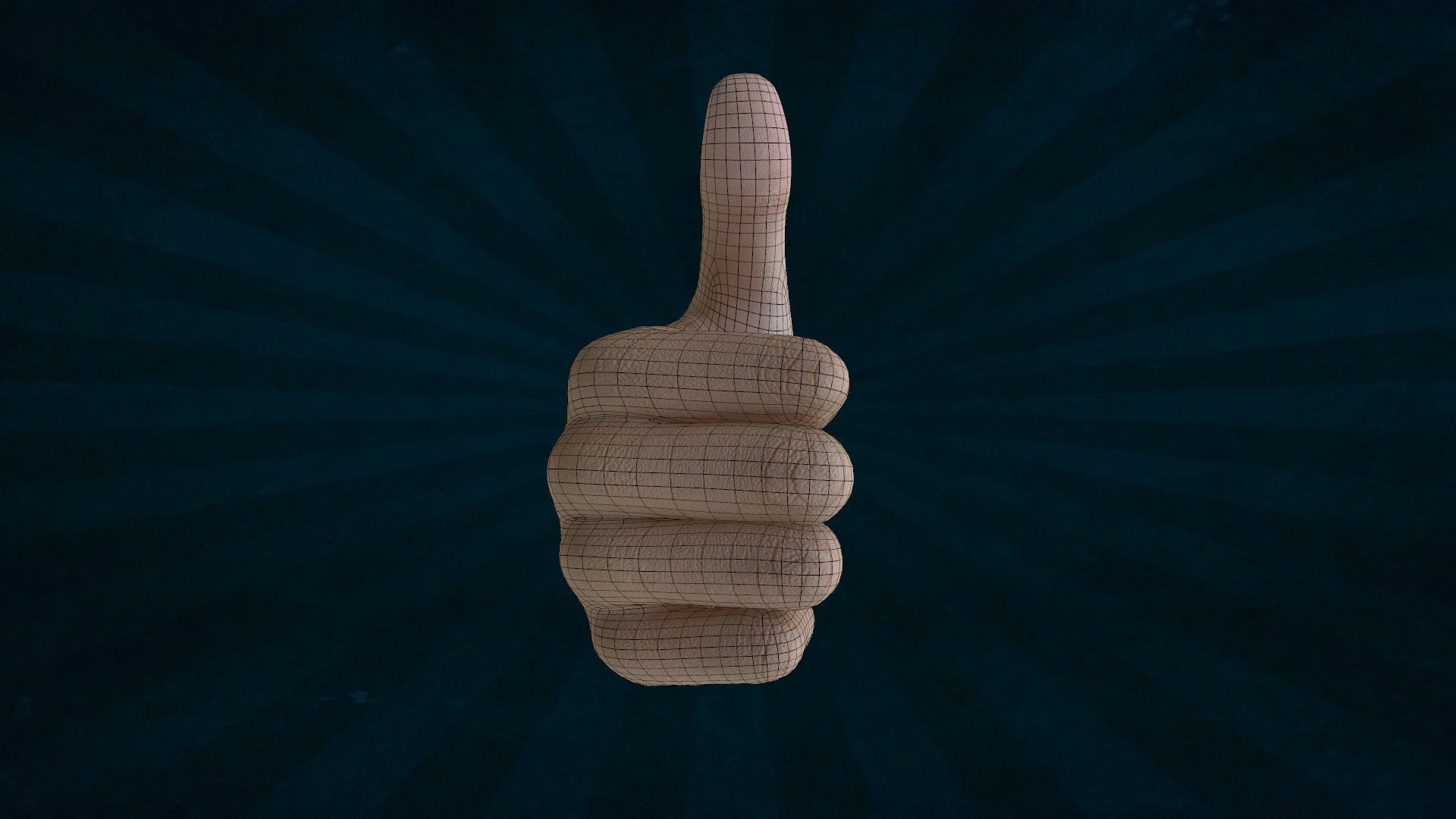 HAND-045 Rigged right hand 3D model_7