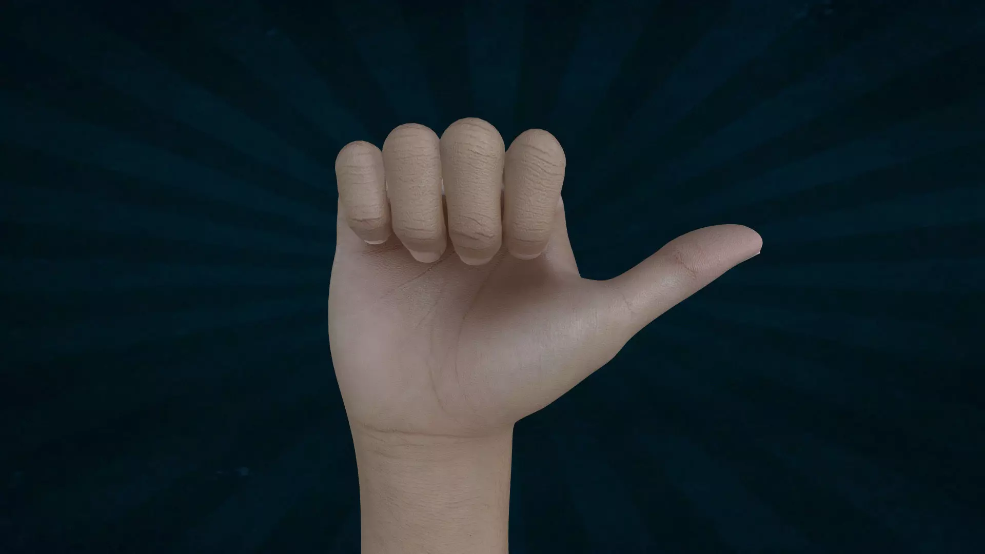 HAND-045 Rigged right hand 3D model_0