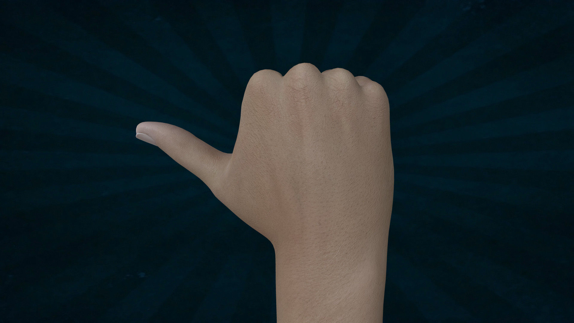 HAND-045 Rigged right hand 3D model_3