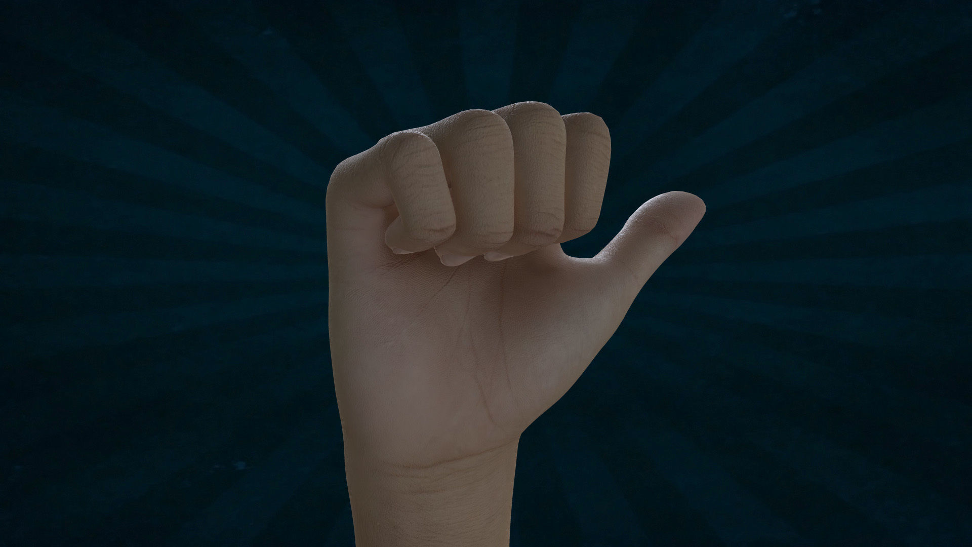 HAND-045 Rigged right hand 3D model_2