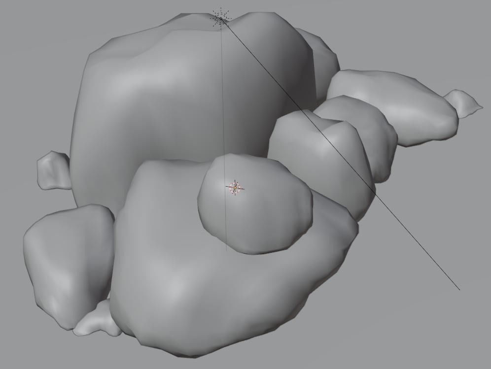 Stone Formation 5 - Rocky Boulder Outcrop - Low Poly Game Ready Low-poly 3D model_3