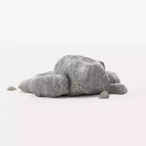 Stone Formation 5 - Rocky Boulder Outcrop - Low Poly Game Ready Low-poly 3D model